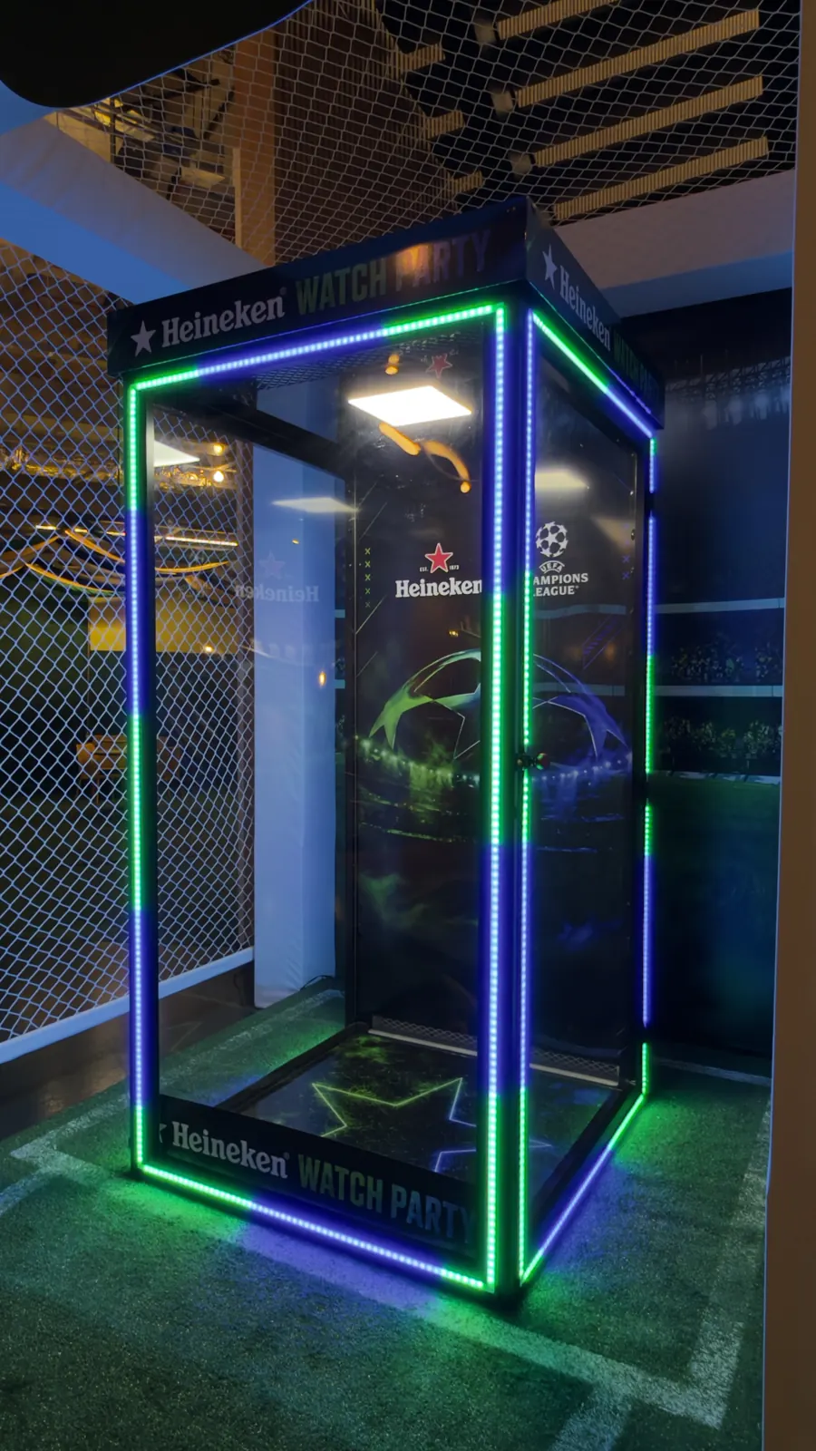 Cabine de Vento em evento — Copa do Mané