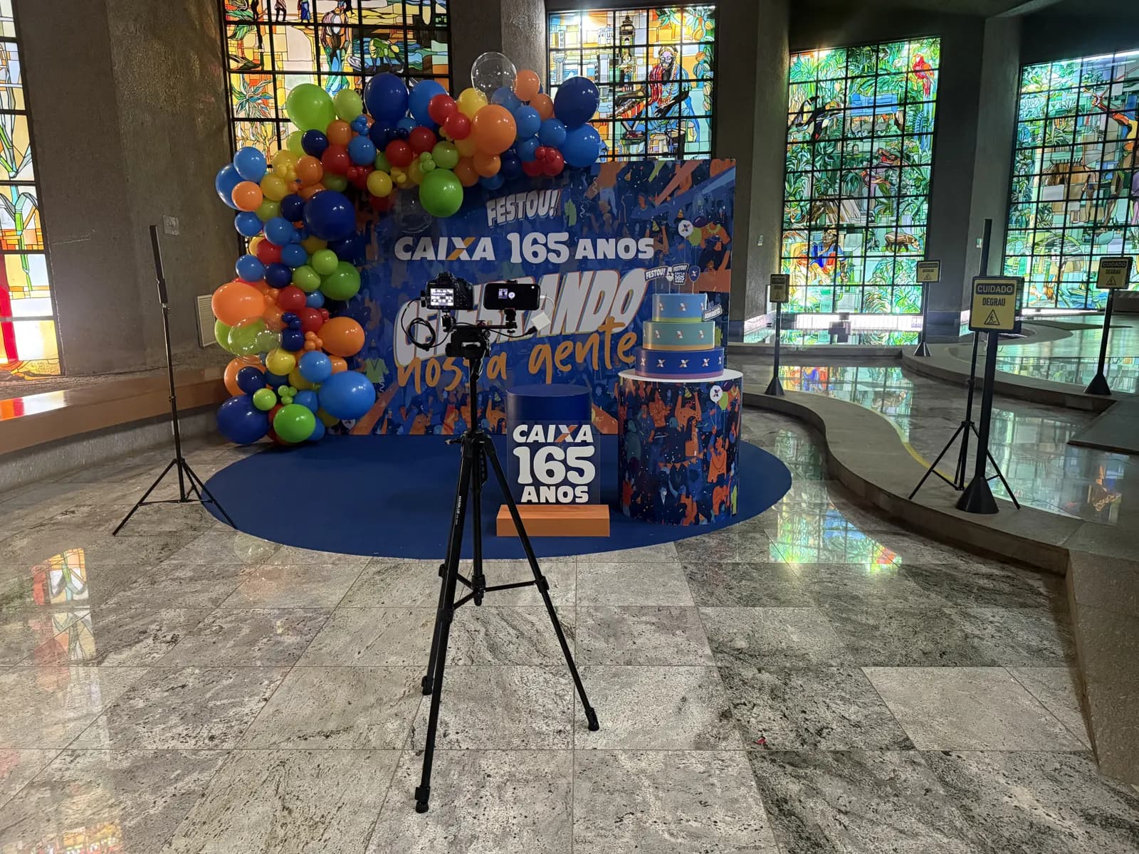 Mobile Cam em evento — CAIXA 165 anos